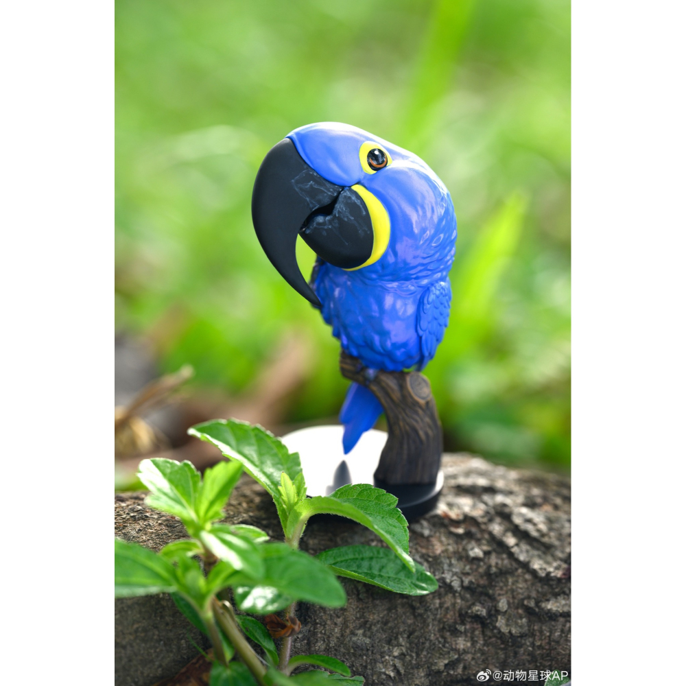 【Sammitoys】現貨 動物星球 心寬體胖 第十八彈 鸚鵡系列 紫藍金剛鸚鵡-細節圖3