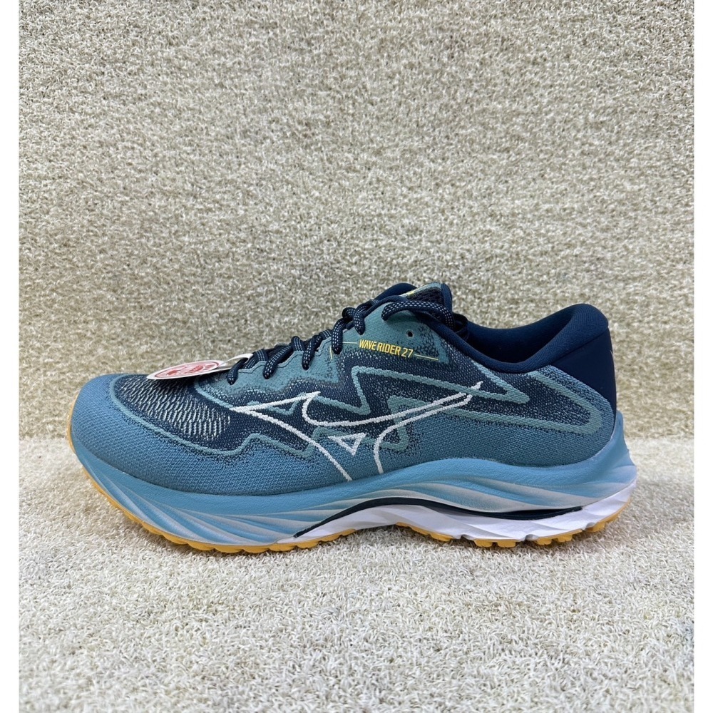 = 威勝 運動用品 = Mizuno WAVE RIDER 27 SSW(寬楦) 男慢跑鞋 J1GC237604-細節圖3