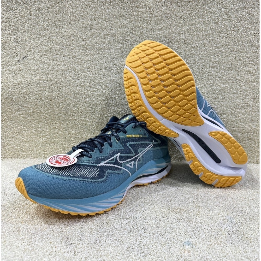 = 威勝 運動用品 = Mizuno WAVE RIDER 27 SSW(寬楦) 男慢跑鞋 J1GC237604-細節圖4