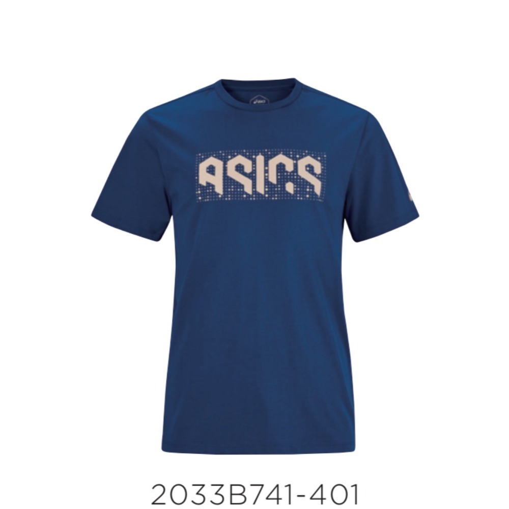 = 威勝 運動用品 = Asics 男 短袖上衣 2033B741-401 (藍)-規格圖3