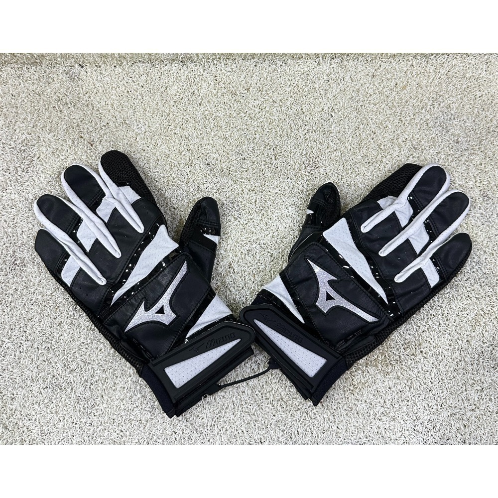 = 威勝 運動用品 = Mizuno 打擊手套(雙) 黑x白 1ETEA43301-規格圖4