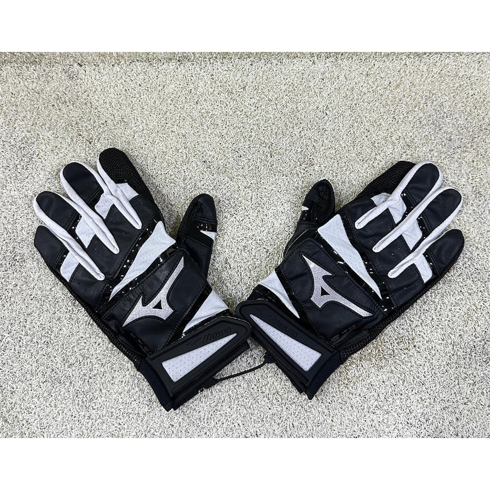 = 威勝 運動用品 = Mizuno 打擊手套(雙) 黑x白 1ETEA43301-規格圖4