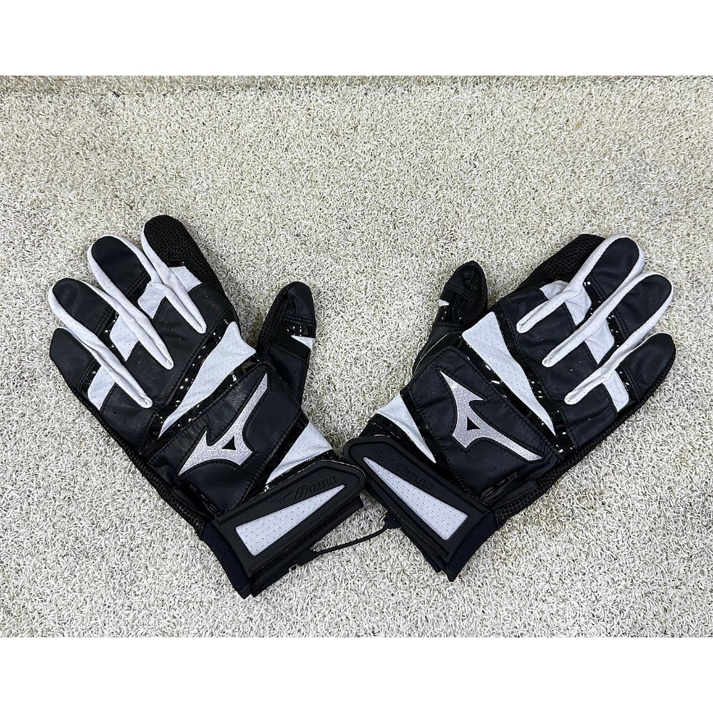 = 威勝 運動用品 = Mizuno 打擊手套(雙) 黑x白 1ETEA43301-規格圖4