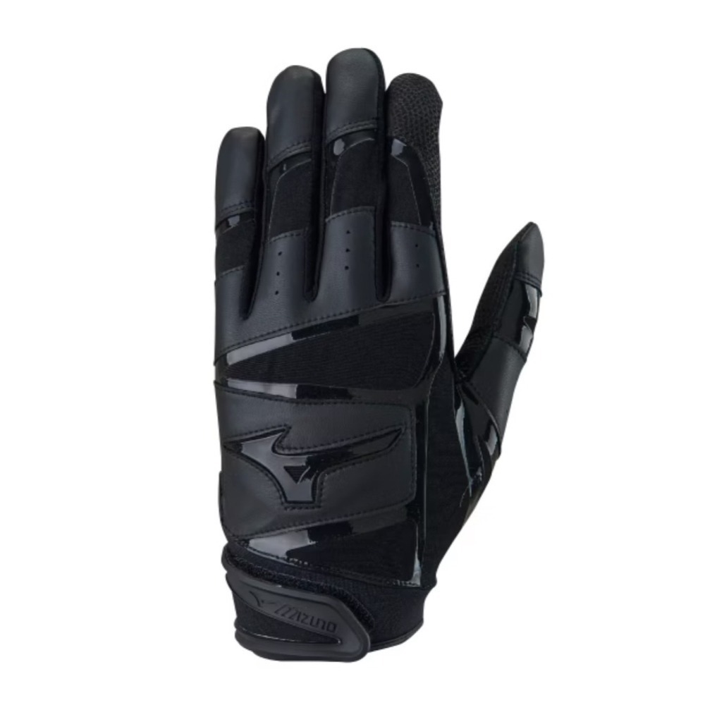 = 威勝 運動用品 = Mizuno 打擊手套(雙) 黑x寶藍 1ETEA43309-細節圖2