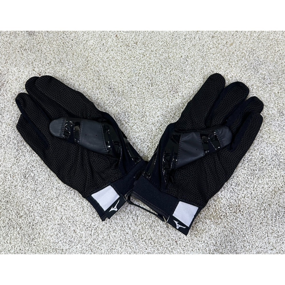 = 威勝 運動用品 = Mizuno 打擊手套(雙) 黑x寶藍 1ETEA43309-細節圖3