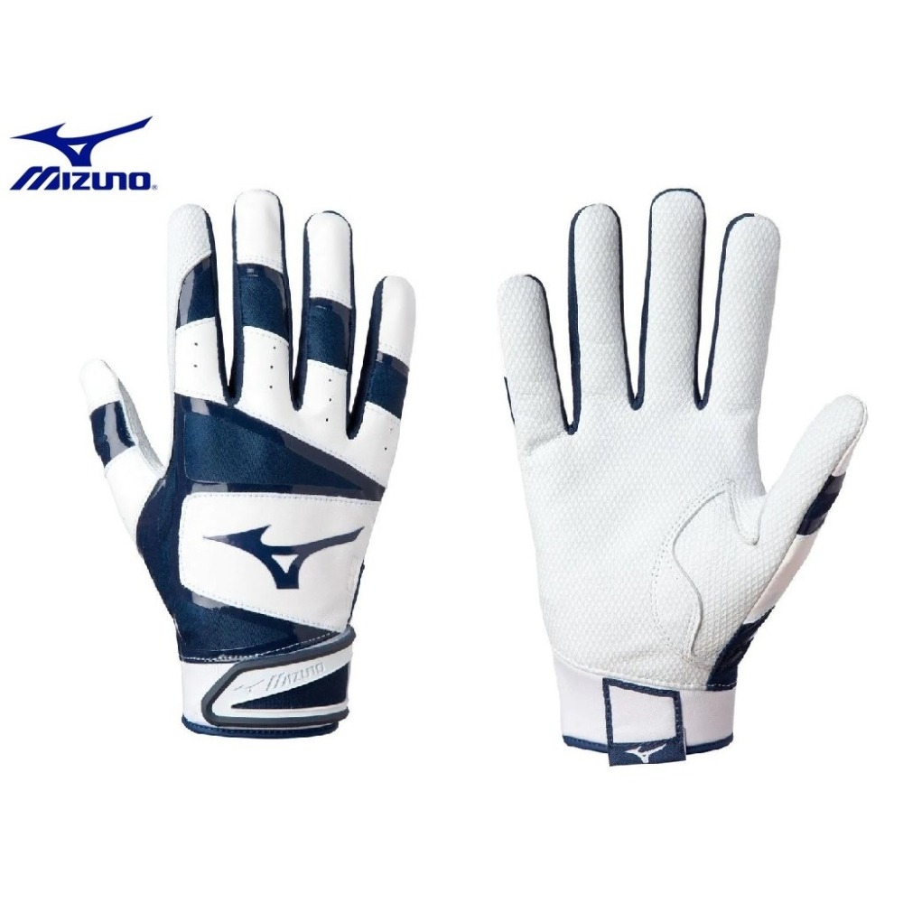 = 威勝 運動用品 = Mizuno 打擊手套(雙) 深藍/白 330417.5151-細節圖3