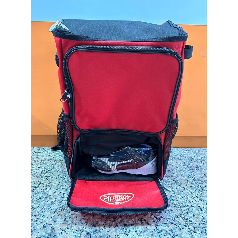 = 威勝 運動用品 = LS JUNIOR BAG 兒童棒、壘背包 (黑/紅) LC3401SC-細節圖3