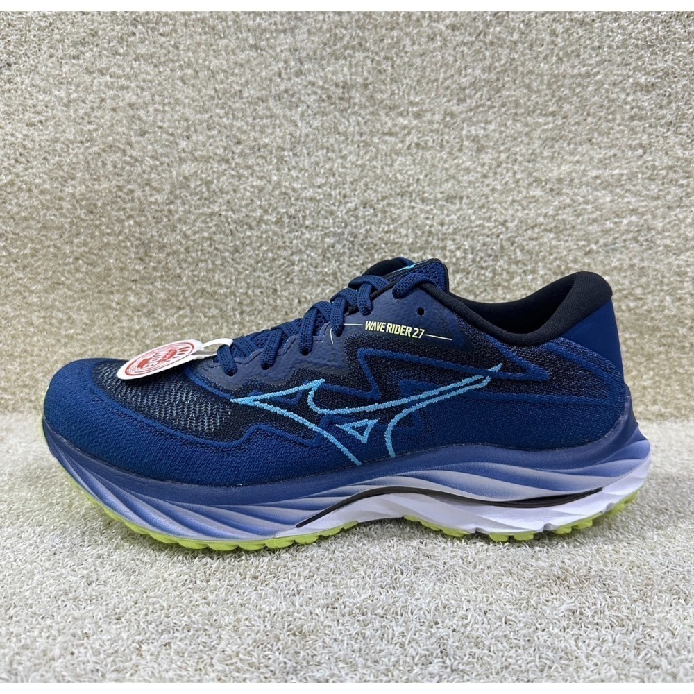 = 威勝 運動用品 = 24年 Mizuno WAVE RIDER 27 SSW(寬楦) 男慢跑鞋 J1GC237653-細節圖2