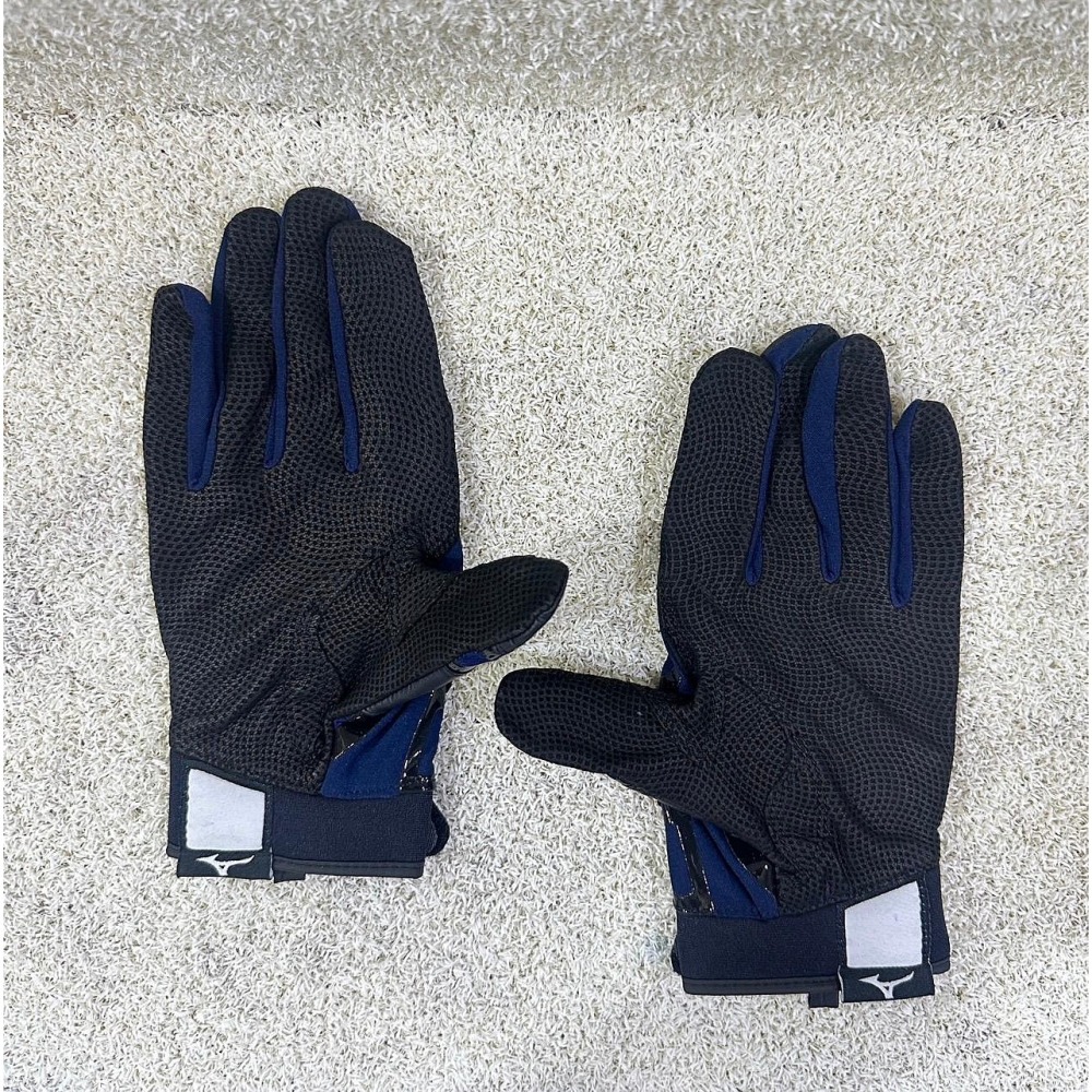 = 威勝 運動用品 = Mizuno 打擊手套(雙) 黑x深藍 1ETEA43314-細節圖3