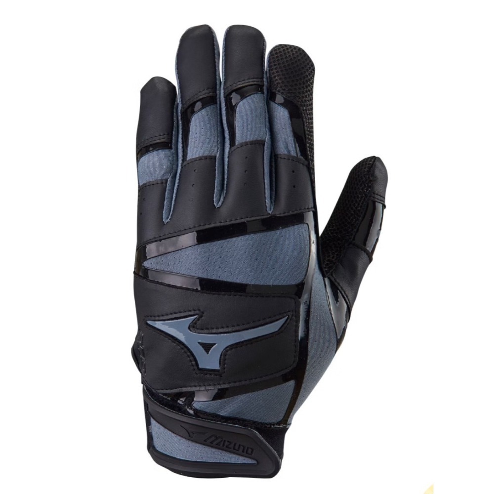 = 威勝 運動用品 = Mizuno 打擊手套(雙) 黑x灰 1ETEA43307-細節圖2