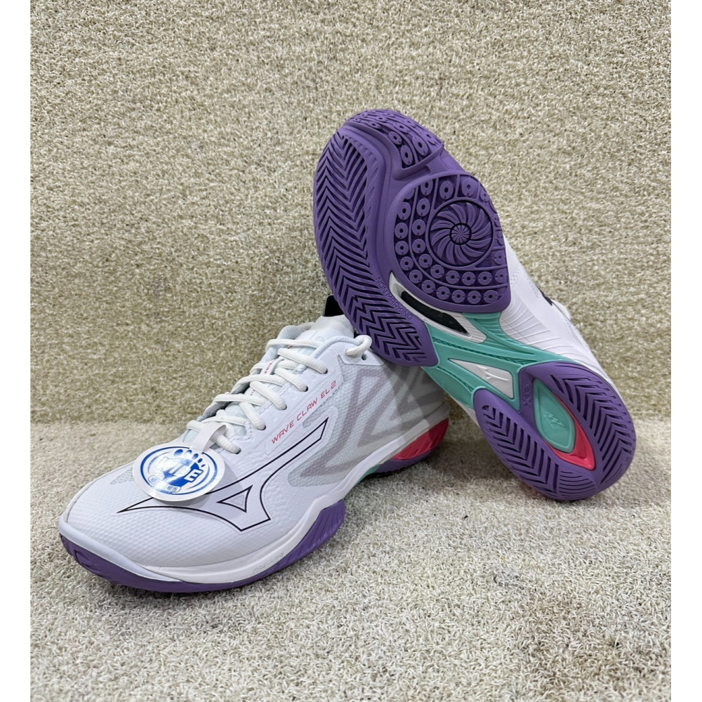 = 威勝 運動用品 =24年下 Mizuno WAVE CLAW EL 2 男 排、羽球鞋(寬楦) V1GA258368-細節圖4