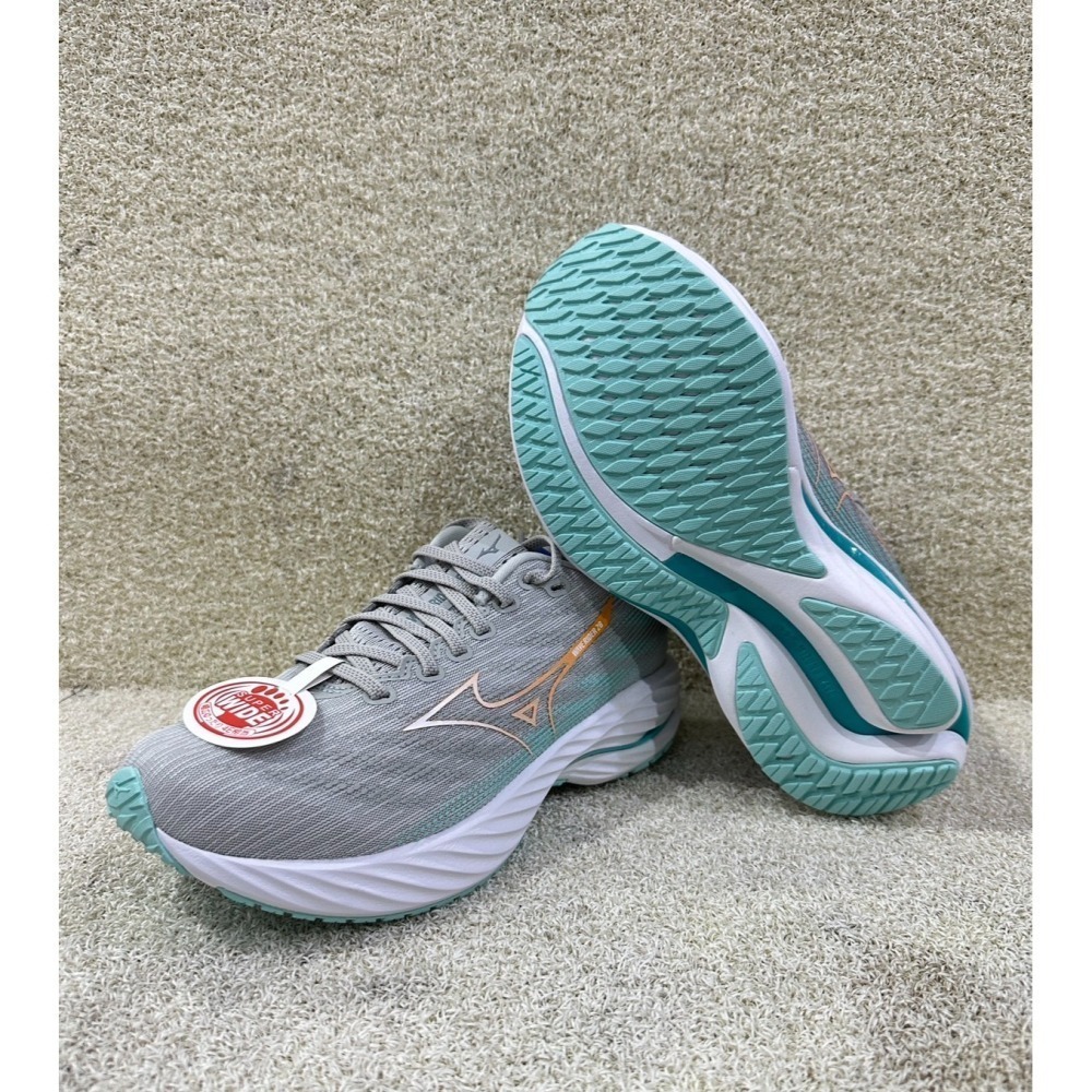 = 威勝 運動用品 = 25年 Mizuno WAVE RIDER 28 (寬楦) 女慢跑鞋 J1GD240672-細節圖4