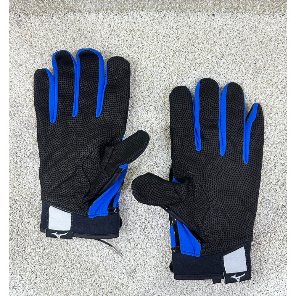 = 威勝 運動用品 = Mizuno 打擊手套(雙) 黑x深藍 1ETEA43327-細節圖2