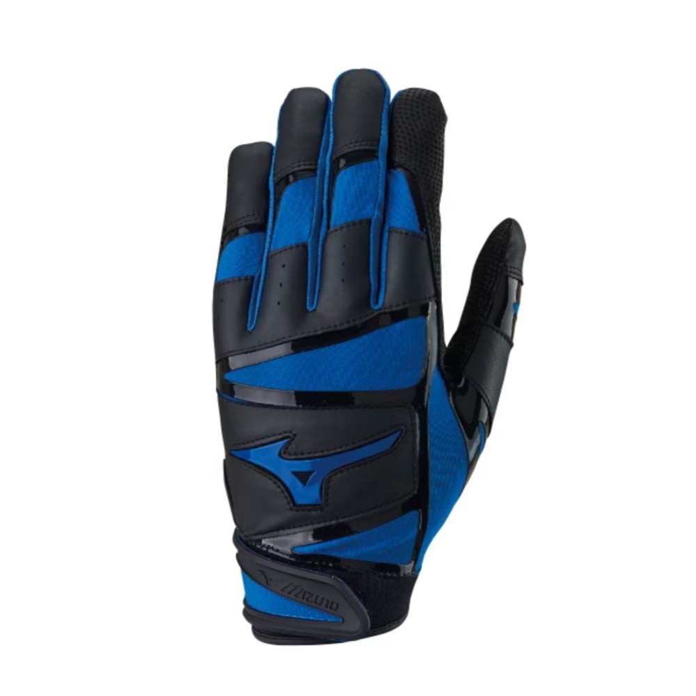 = 威勝 運動用品 = Mizuno 打擊手套(雙) 黑x深藍 1ETEA43327-細節圖3