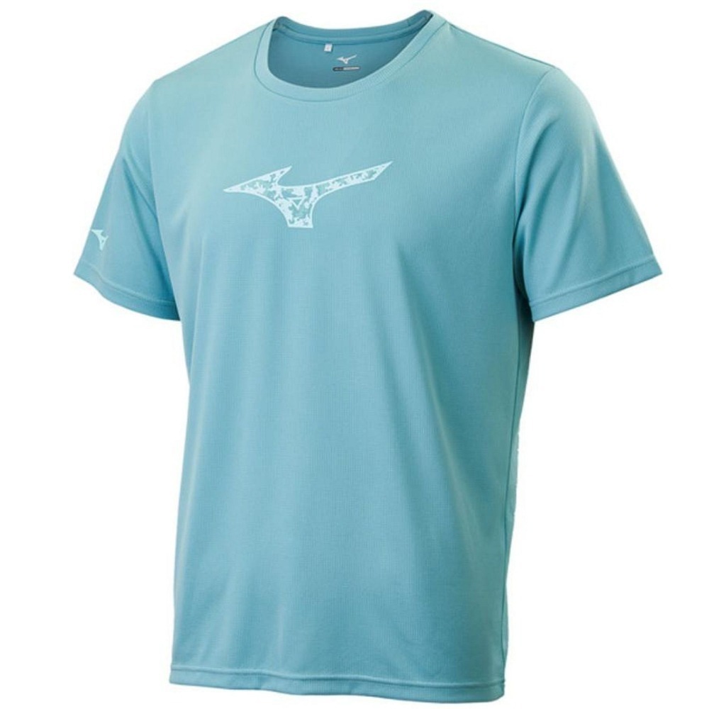 = 威勝 運動用品 = 25年 Mizuno 男 短袖T恤 (灰青) 32TAC00528-細節圖2