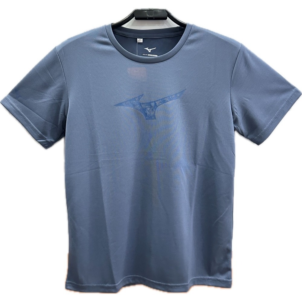 = 威勝 運動用品 = 25年 Mizuno 男 短袖T恤 (復古藍) 32TAC00512-規格圖5