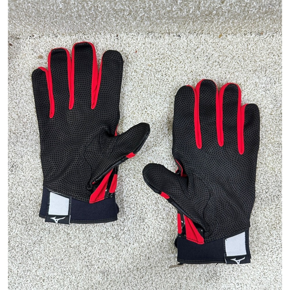 = 威勝 運動用品 = Mizuno 打擊手套(雙) 黑x紅 1ETEA43362-細節圖3