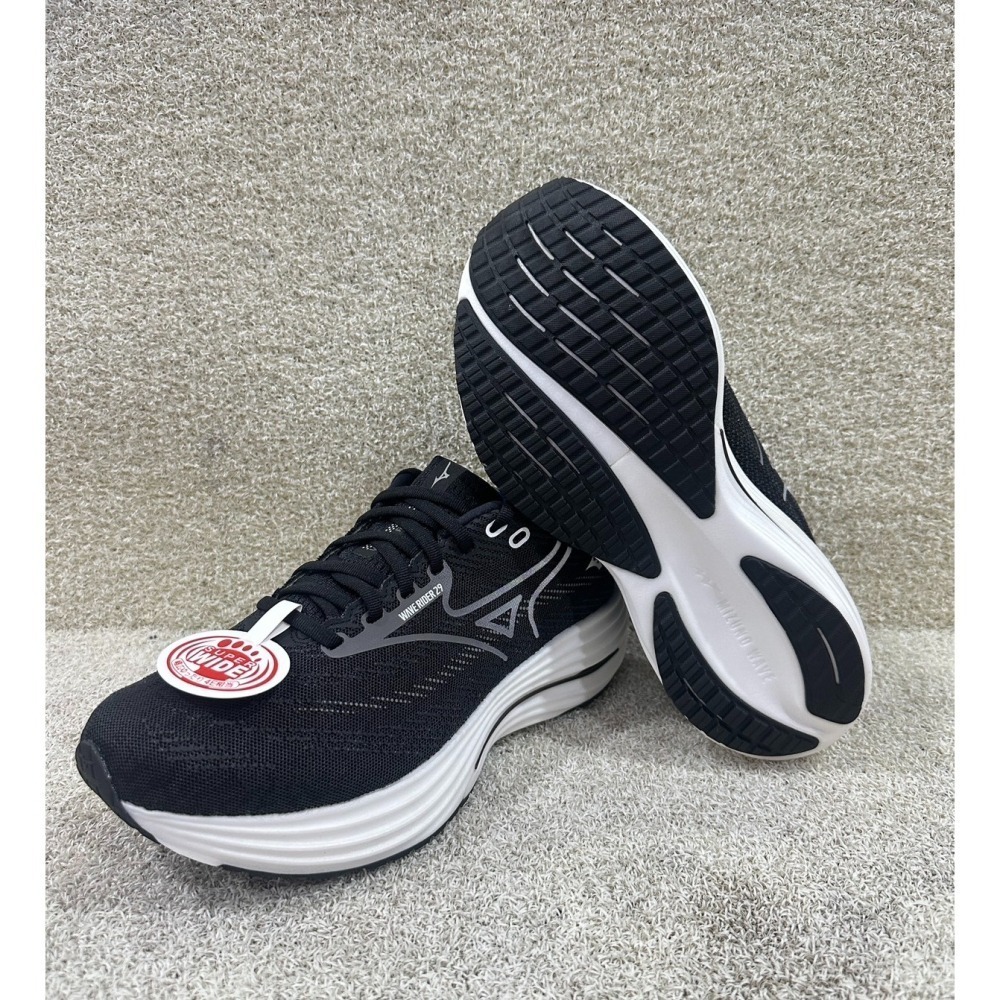 = 威勝 運動用品 = 25年下 Mizuno WAVE RIDER 29 (寬楦) 男慢跑鞋 J1GC250402-細節圖4