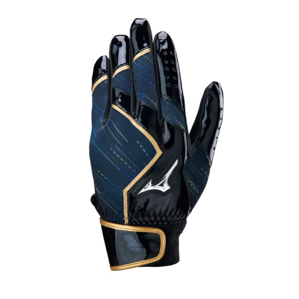 = 威勝 運動用品 = Mizuno 打擊手套(雙) 1ETEA60114 (深丈青)-細節圖3