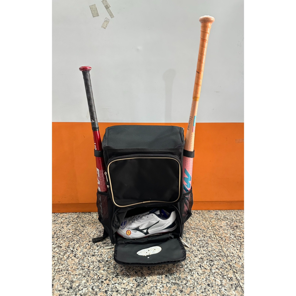 = 威勝 運動用品 = LS JUNIOR BAG 少年棒、壘背包 LC3401SC (黑/紅)-細節圖2