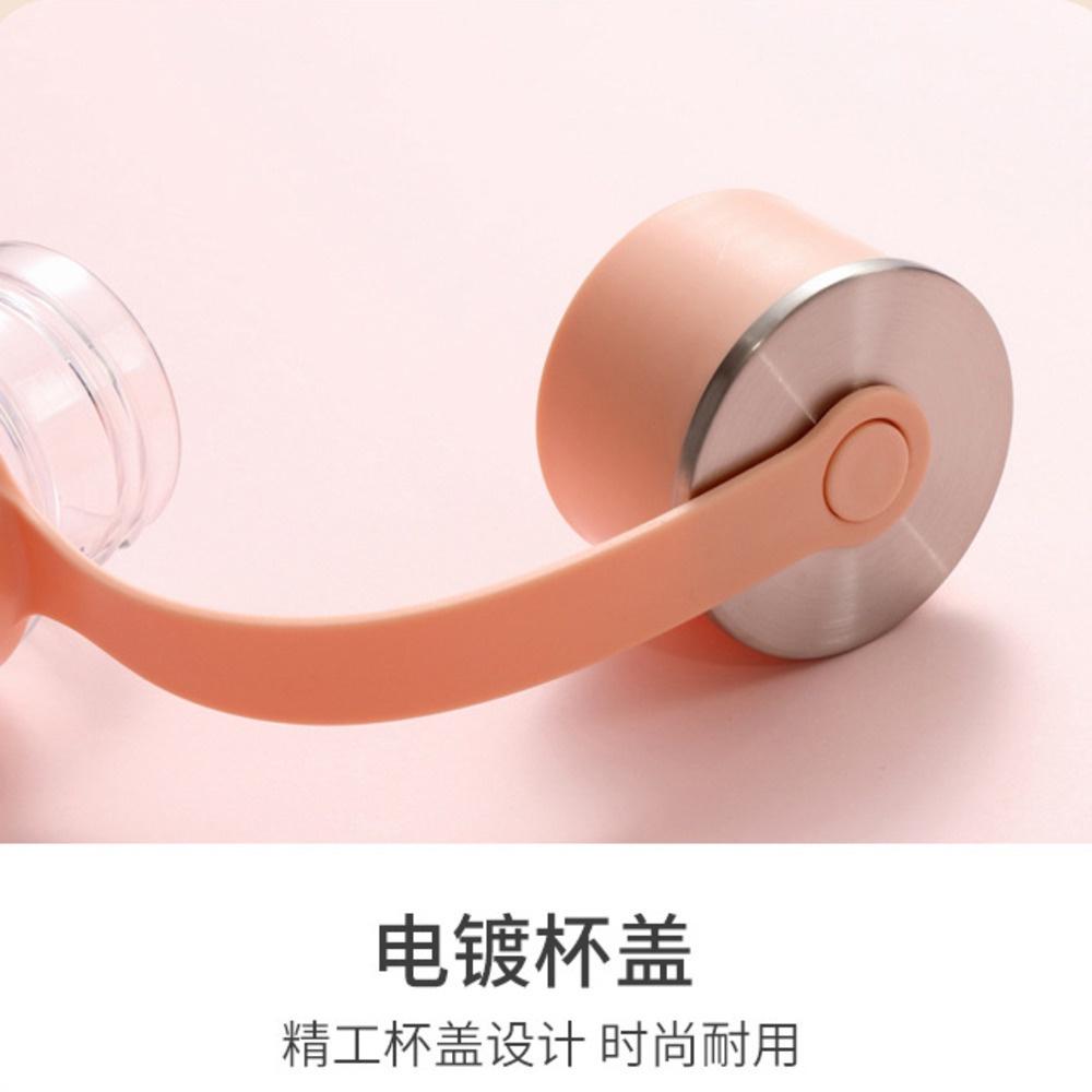 網紅抖音防摔塑料水杯子可愛少女心學生便攜簡約清新森系仙女韓國 全館免運-細節圖5