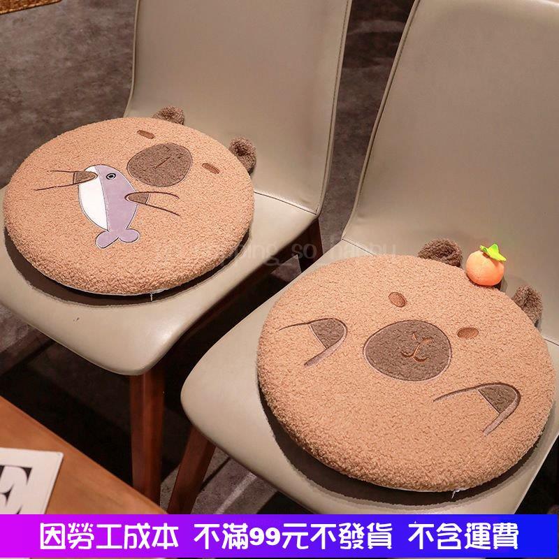 全館免運 小紅書衕款 卡皮巴拉坐墊 卡通水豚坐墊 卡皮巴拉 卡皮巴拉水豚 搞怪椅子墊 辦公日常記憶棉慢迴彈-細節圖3