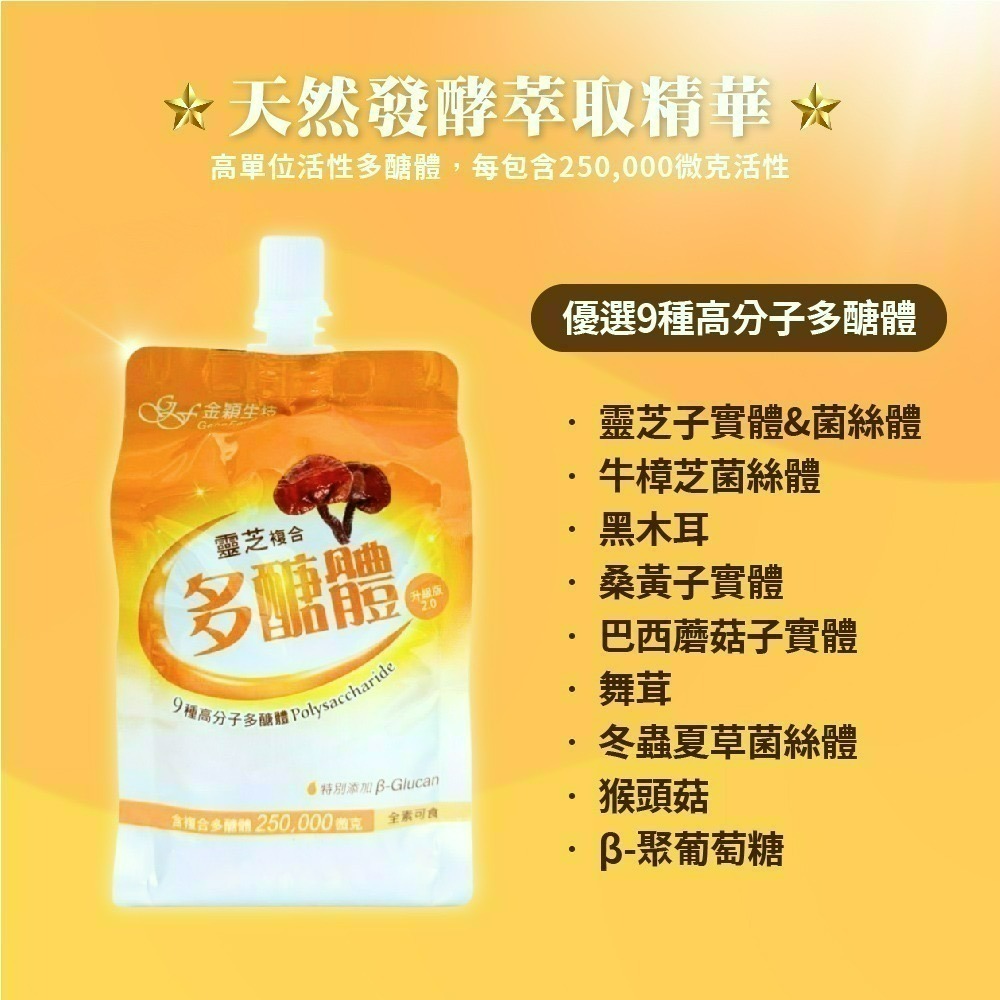 金穎生技 靈芝複合多醣體機能性飲料升級版2.0-細節圖8