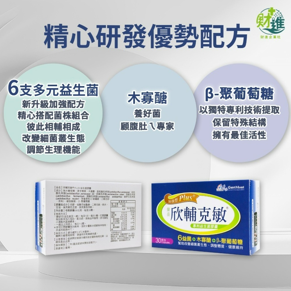 欣輔克敏® PLUS+益生菌膠囊-細節圖6