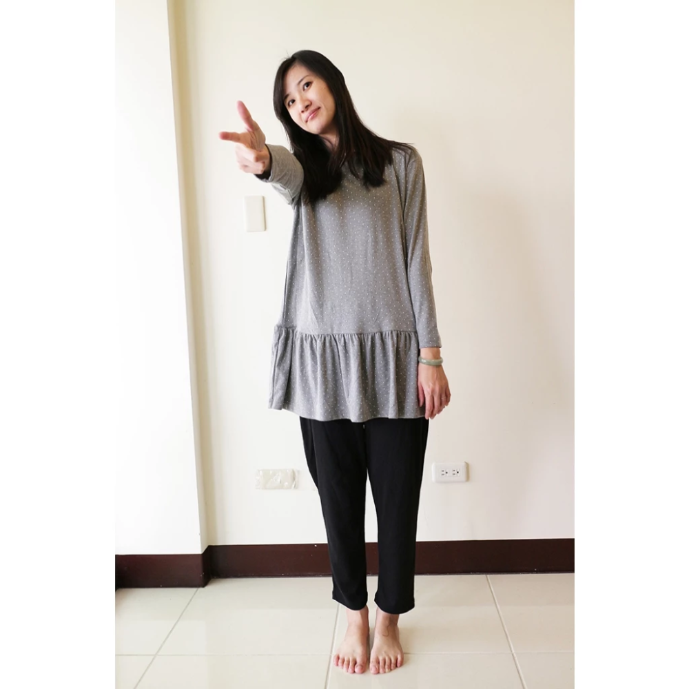 DL哆愛日本純月子服套裝 哺乳睡衣 產後月子服 孕婦褲 哺乳衣套裝 水玉點點哺乳衣 可調式孕婦褲 月子褲 長袖哺乳衣-細節圖11