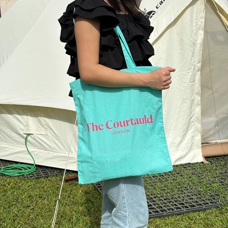 現貨 Courtauld London Tote Bag 馬卡龍色帆布袋 托特包 英國美術館 英國正品🇬🇧-細節圖9