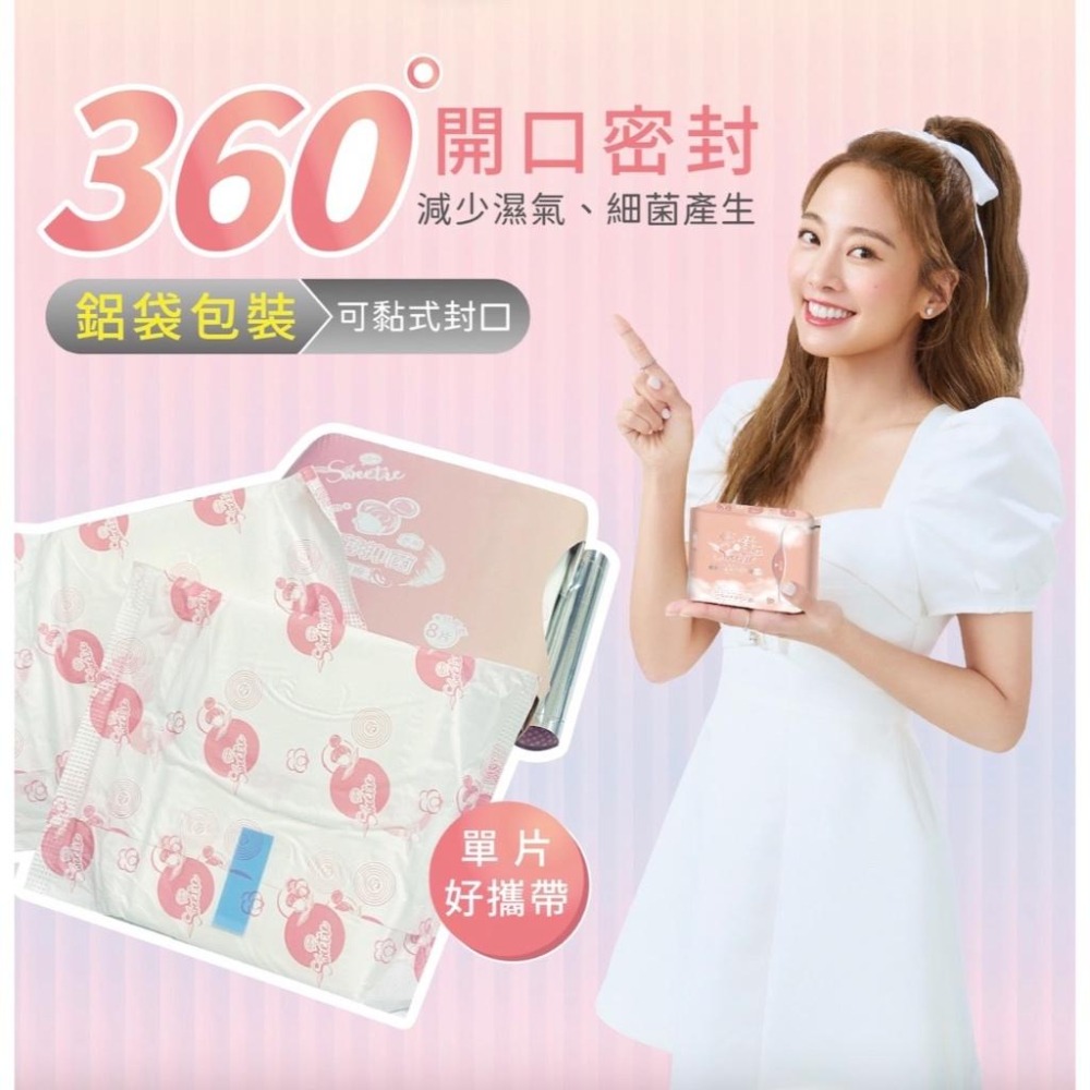【Sweetie舒芯 | COOL涼感 | 護墊型15.5cm】買1送1 涼感衛生棉 抑菌 護墊 20片/包 超薄抑菌-細節圖3