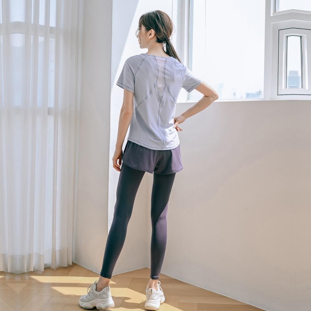 【BODYAIR】假兩件包腹柔韌九分褲(運動.健身.慢跑)-細節圖6