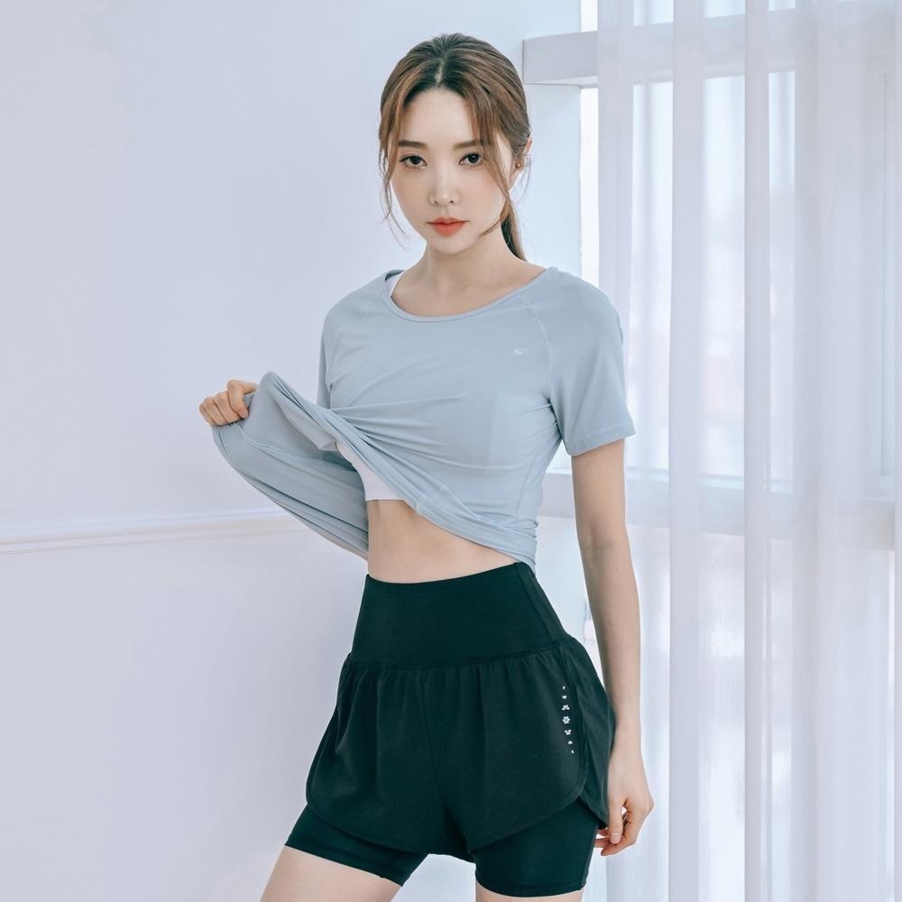 【BODYAIR】親膚S拼線涼軟上衣 任2入(瑜珈.運動.慢跑)-細節圖4