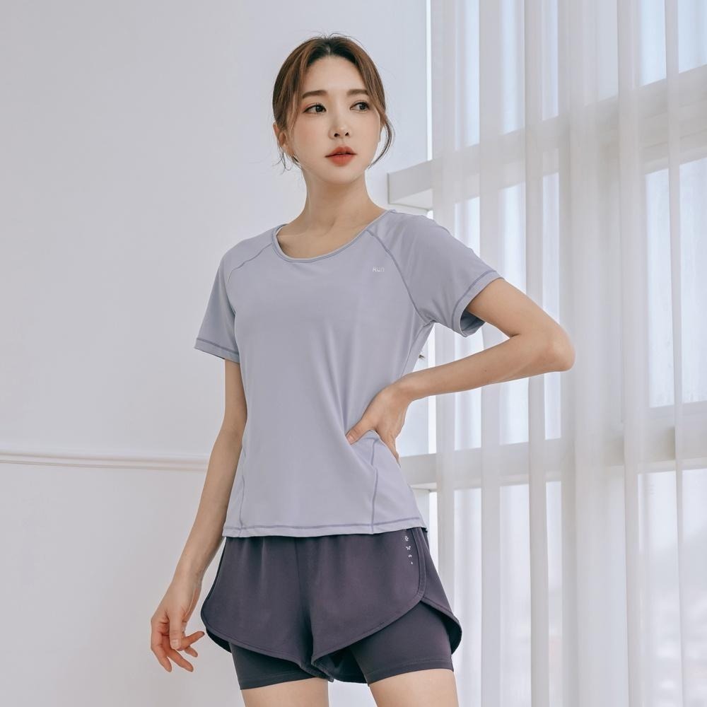 【BODYAIR】親膚S拼線涼軟上衣 任2入(瑜珈.運動.慢跑)-細節圖5