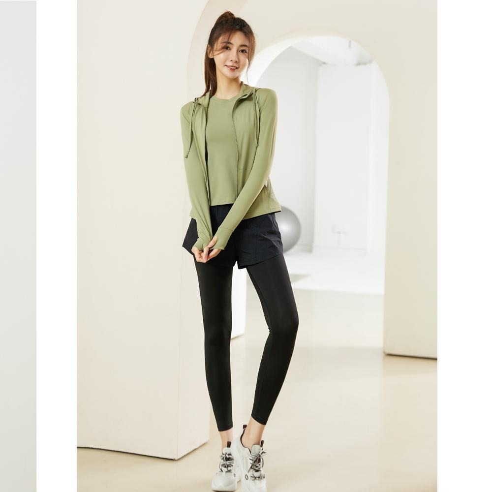 【BODYAIR】假兩件超輕感寬褲九分褲(運動.健身.慢跑)-細節圖3