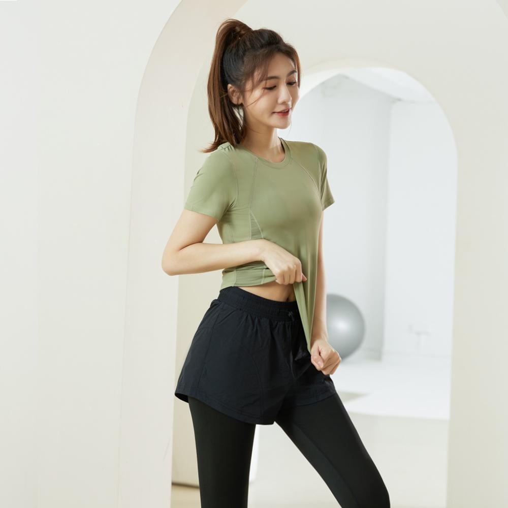 【BODYAIR】假兩件超輕感寬褲九分褲(運動.健身.慢跑)-細節圖7