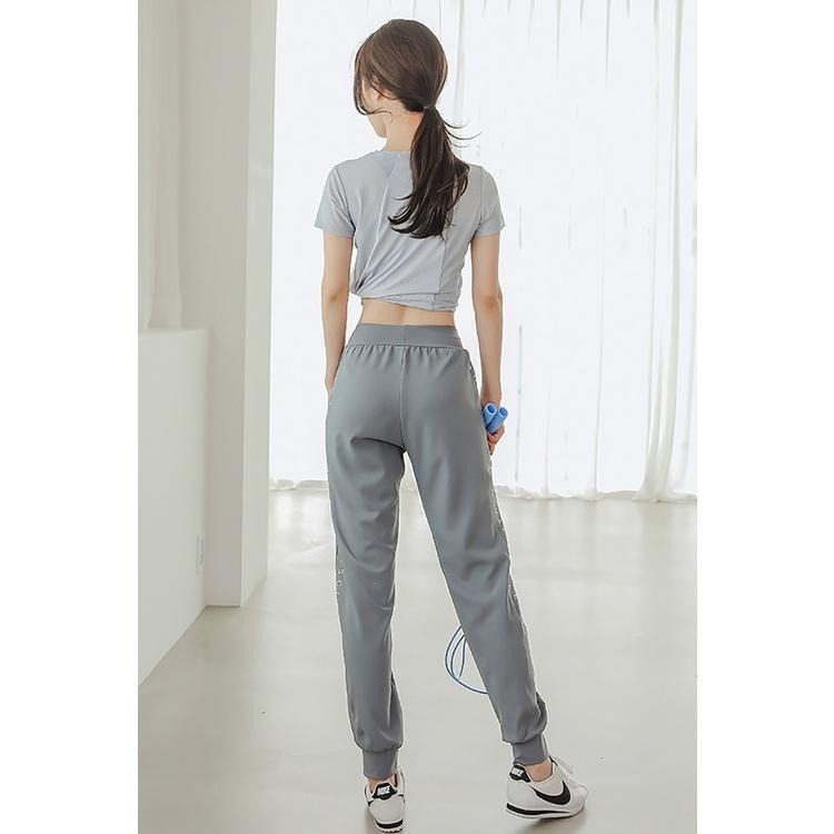 【BODYAIR】修身側文字口袋哈倫褲 任2入(運動.健身.慢跑)-細節圖3