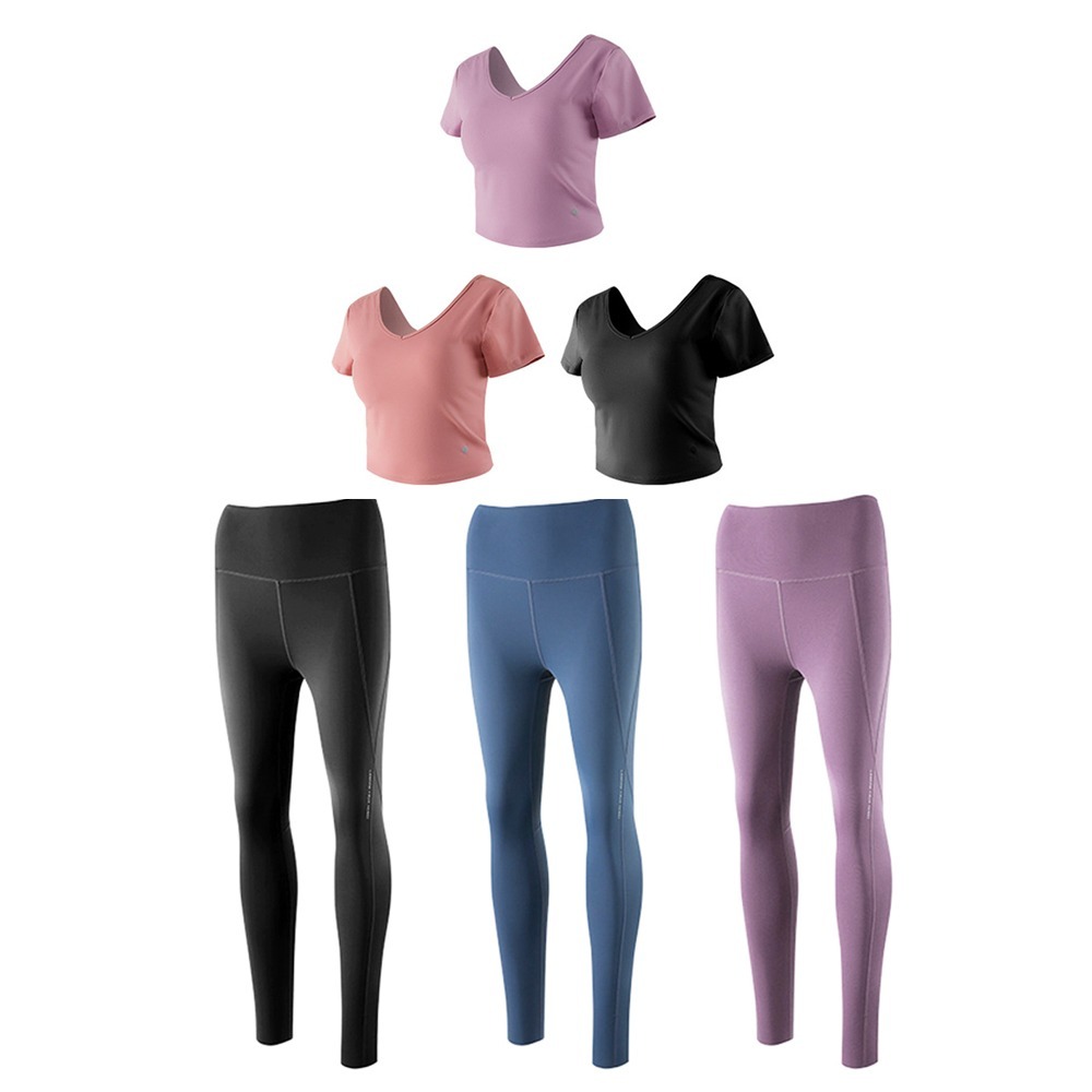 【BODYAIR】 交叉背BRA上衣+親膚蜜桃褲套裝(瑜珈.運動.健身)-細節圖8