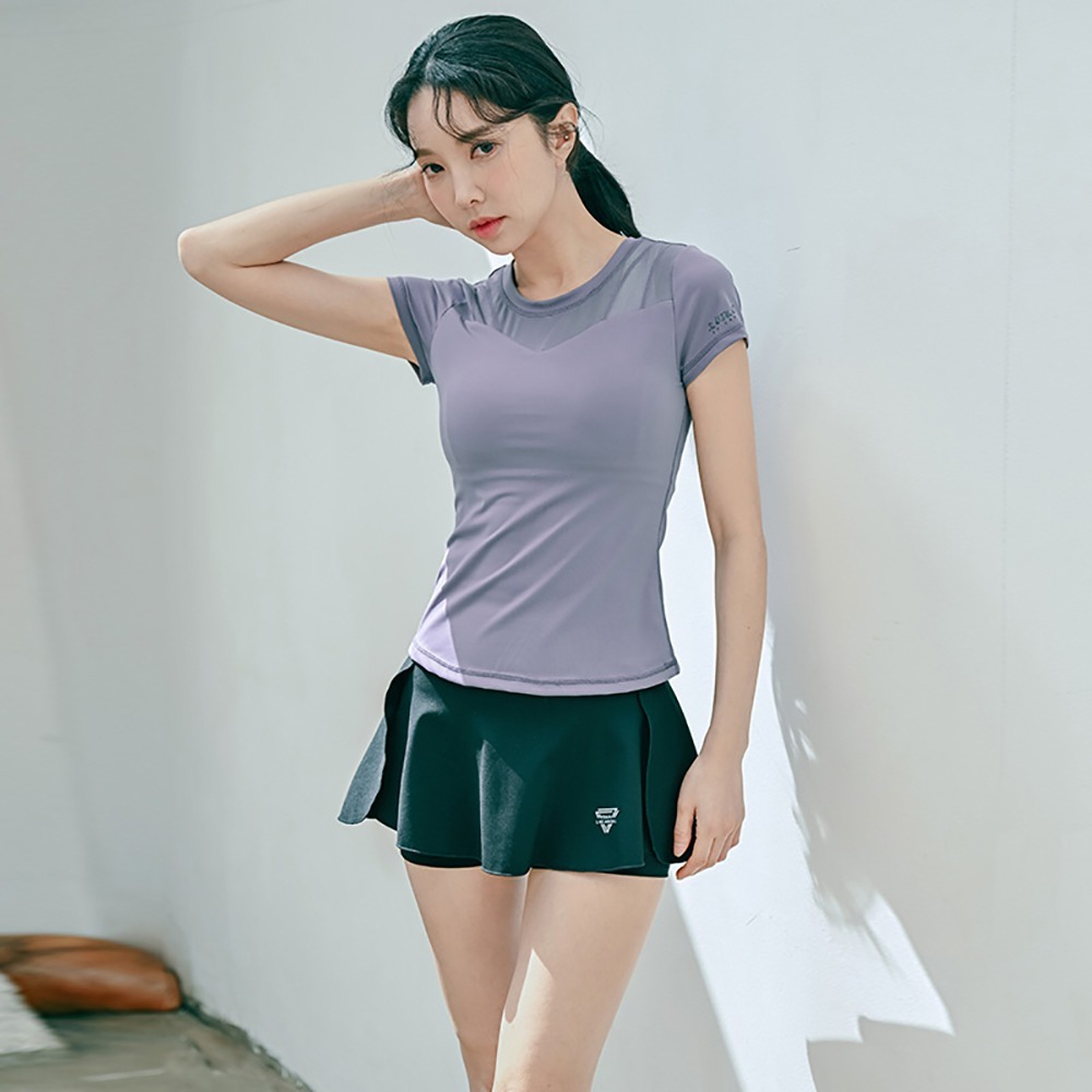 【BODYAIR】 小肩透紗收腰BRA上衣(瑜珈.慢跑.健身)-細節圖2