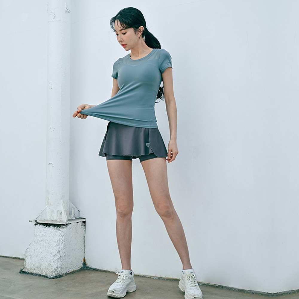 【BODYAIR】 小肩透紗收腰BRA上衣(瑜珈.慢跑.健身)-細節圖4