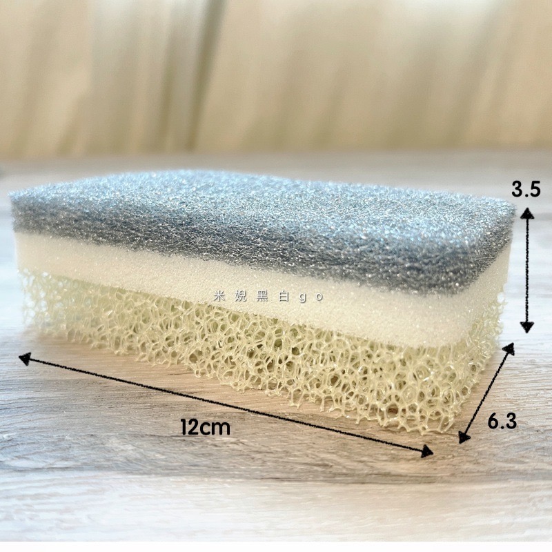 日本霜山⎥日本製易起泡廚房粗細兩用去汙清潔海綿-2入組-細節圖5