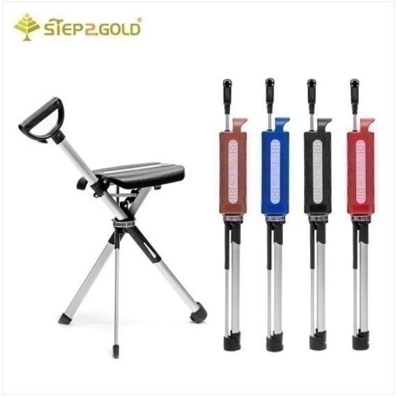 拐杖椅 行走健走輔助【泰達-TADA】拐杖椅 隨身椅 泰達第二代公司貨 自動手杖椅隨身椅 老年長照-分尺寸、多色可選-規格圖3