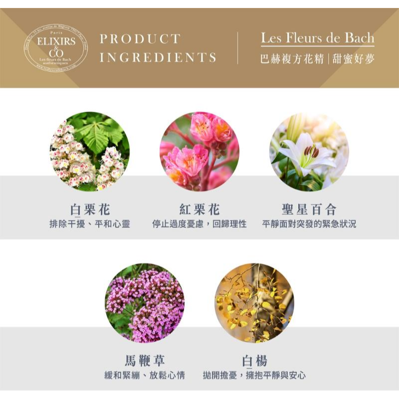 巴赫花精Les Fleurs de Bach 甜蜜好夢安眠花精20ml滴瓶 法國巴有機 助眠靜心 一夜好眠-細節圖6