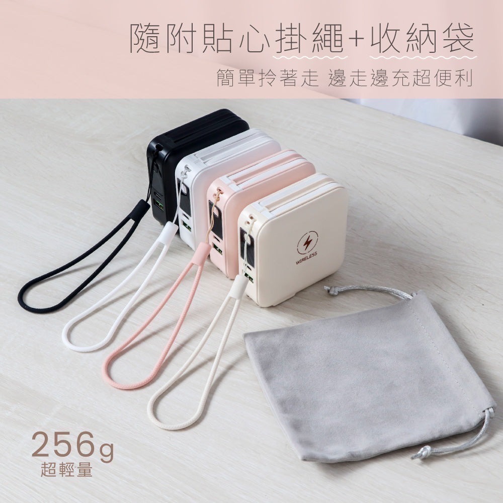 【Kinyo】行動電源 充電器12000mAh 7 in 1雙線夾心萬用充 (KPB) Type-C 蘋果手機-細節圖11