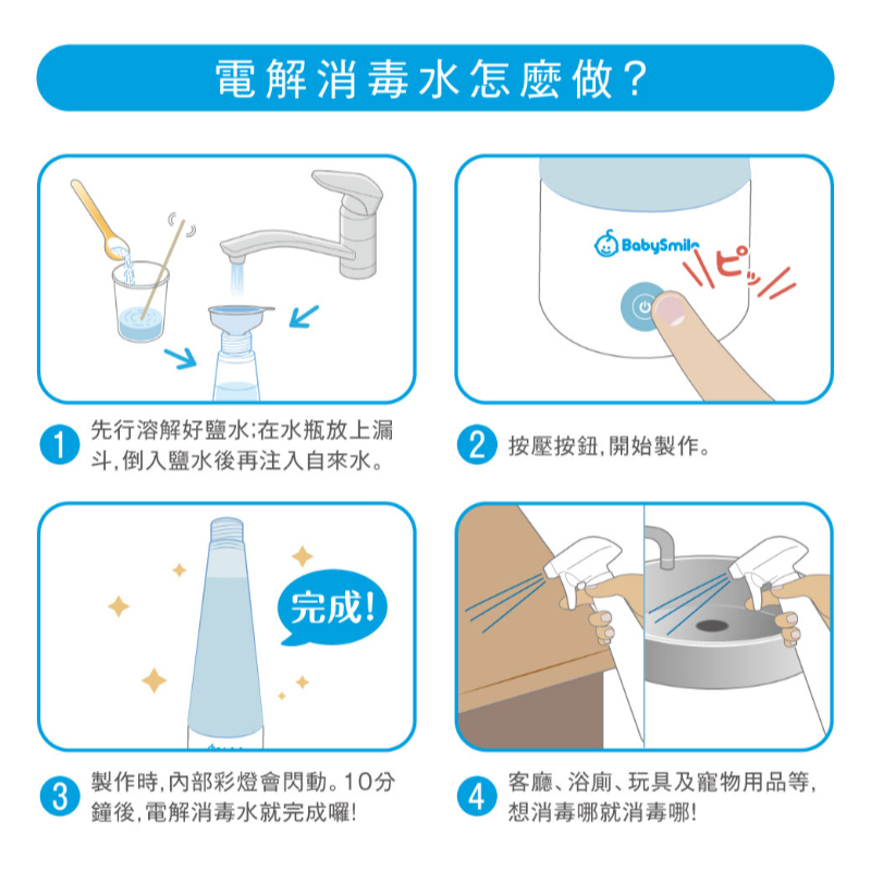日本Babysmile 電解除菌水製造機(日文版)-細節圖5