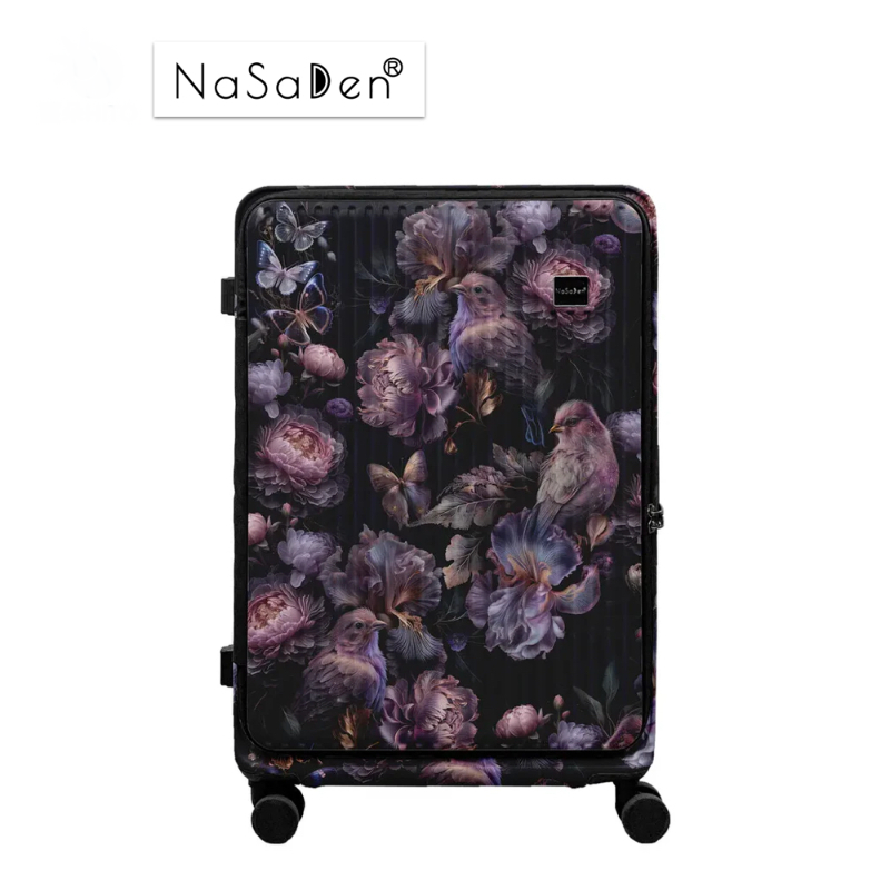 德國NaSaDen納莎登萊茵系列前開行李箱 【花鳥-紫 】拉鍊行李箱 25吋/29吋-規格圖11