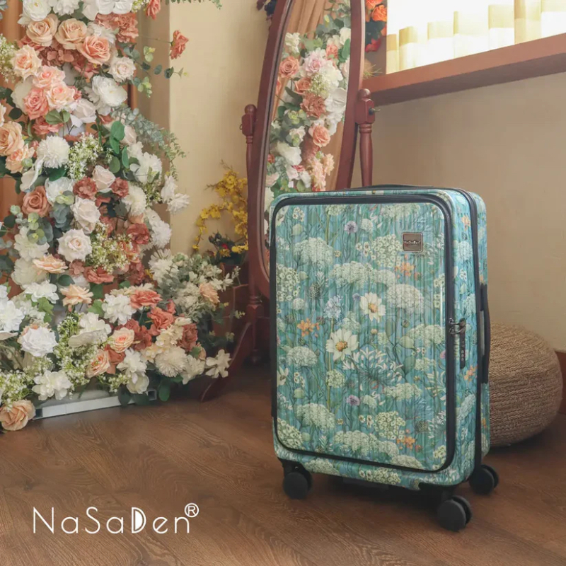 德國NaSaDen納莎登萊茵系列前開行李箱 【鼠尾草藍】 拉鍊行李箱 25吋/29吋(預購)-細節圖2