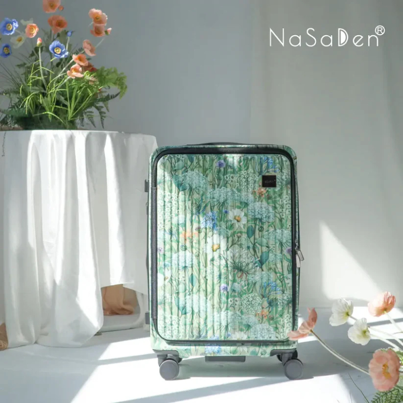 德國NaSaDen納莎登萊茵系列前開行李箱 【洋桔梗綠】 拉鍊行李箱 25吋/29吋-細節圖2
