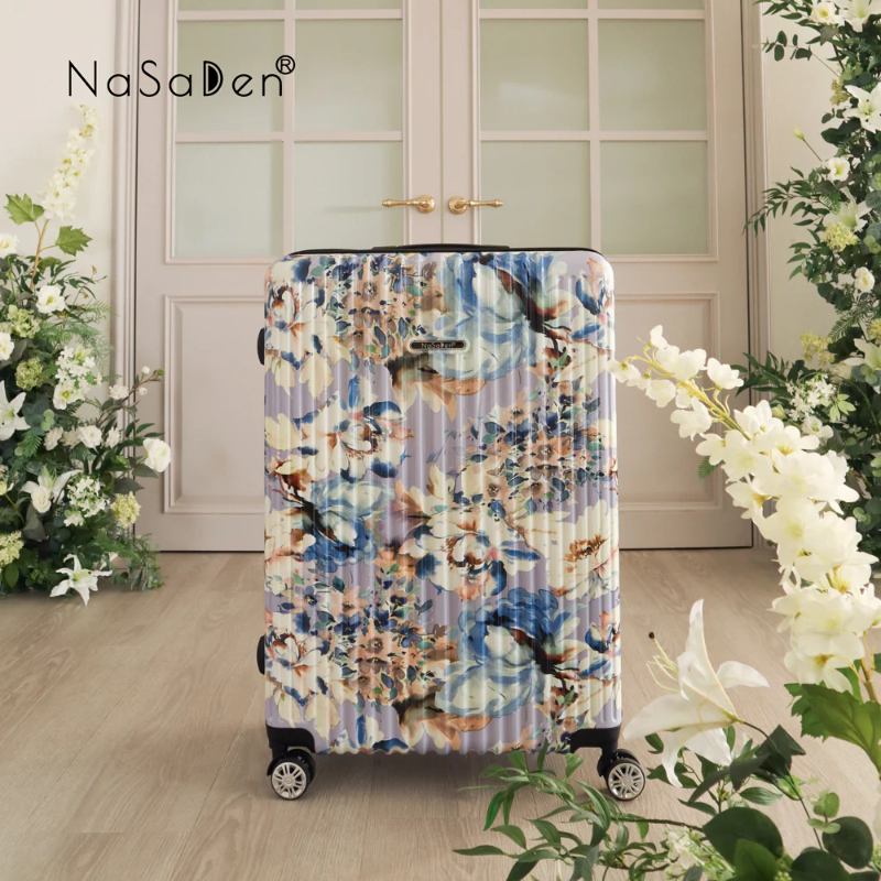 二代版 毓 德國NaSaDen納莎登新無憂 【花曉紫】 獨特印花拉鍊行李箱 26吋/29吋-規格圖11