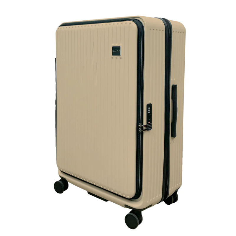 德國NaSaDen納莎登萊茵系列前開行李箱 【復刻駝金】 拉鍊行李箱 25吋/29吋-細節圖3